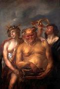 Jacob Jordaens Silenus and Bacchantes. oil painting